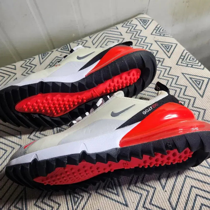 [BUNJANG] Nike Air Max 270 Golf Shoes White/Red / 나이키 에어맥스 270 골프화 화이트/레드 미착용