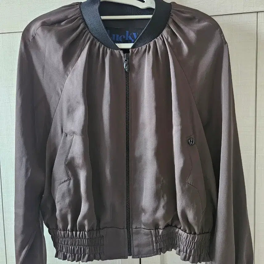 [BUNJANG] Lucky Chouette Brown Shantung Jumper / 럭키슈에뜨 점퍼