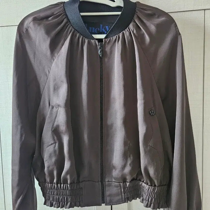 [BUNJANG] Lucky Chouette Brown Shantung Jumper / 럭키슈에뜨 점퍼