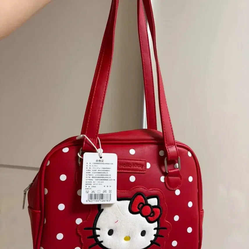 [BUNJANG] Hello Kitty Red Dot Shoulder Bag / 헬로키티 레드 도트 숄더백