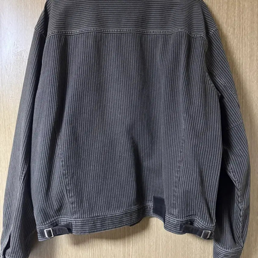 [SOLD OUT] 4)폴리테루 유즈드 트러커 자켓 다이드 그레이 (스트라이프, 재패니즈
