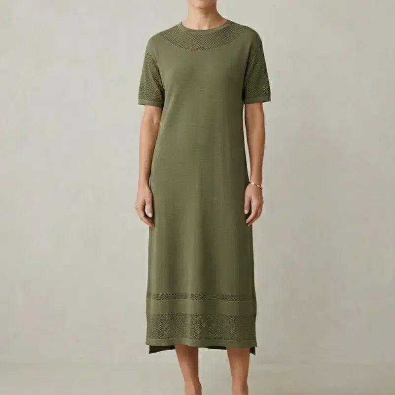 [BUNJANG] System Punching Detail Knit Dress / [55]시스템 펀칭 디테일 니트 원피스