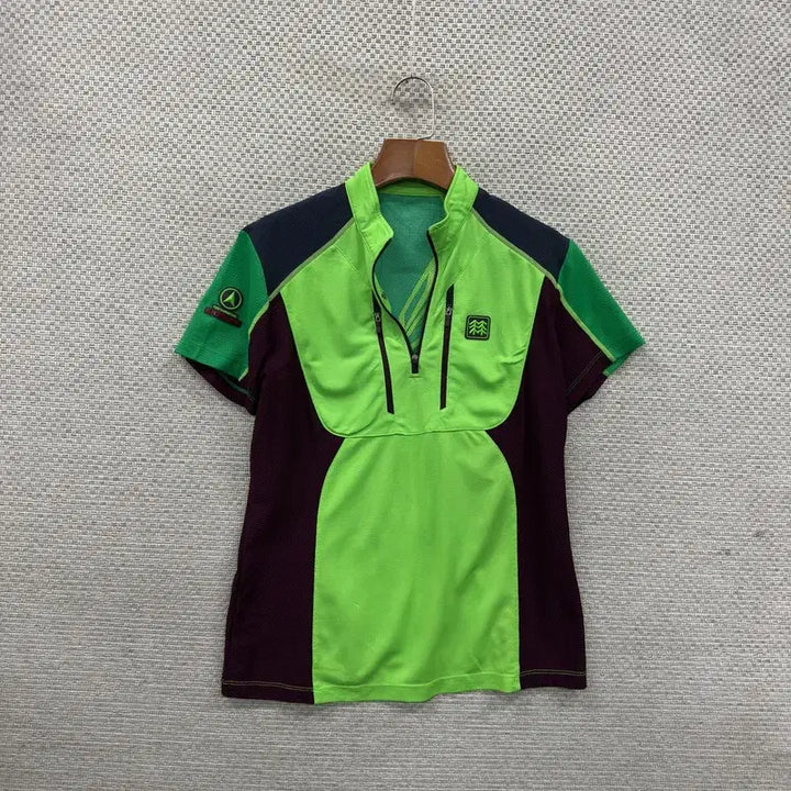 [BUNJANG] Kolon Sport Outdoor Functional Half-Zip T-Shirt 95 / 코오롱스포츠 아웃도어 기능성 반집업 반팔티 95 A09931