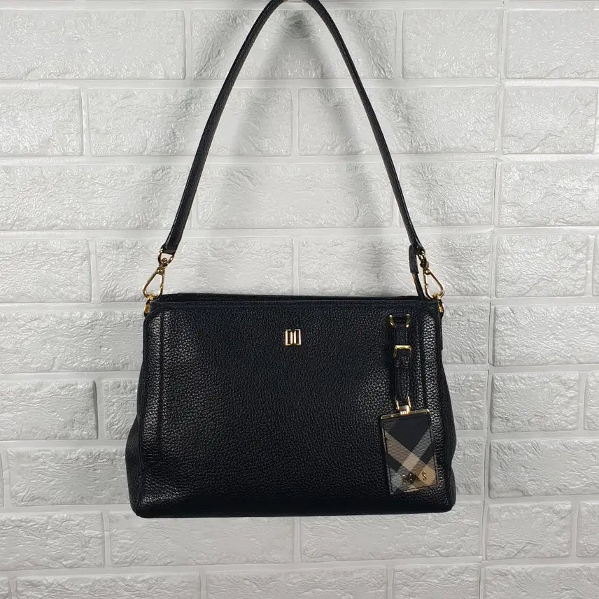 [BUNJANG] DAKS DD Logo Cowhide Shoulder Bag / 닥스 DD로고 소가죽 숄더백