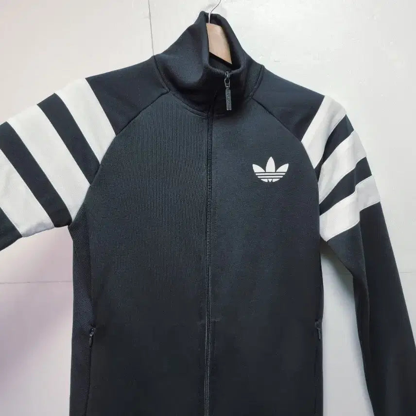 [BUNJANG] Adidas Trefoil Track Top Jacket / 남성 레어 아디다스 불꽃 트레포일 검정 블랙 트랙탑 져지 저지 트레이닝복