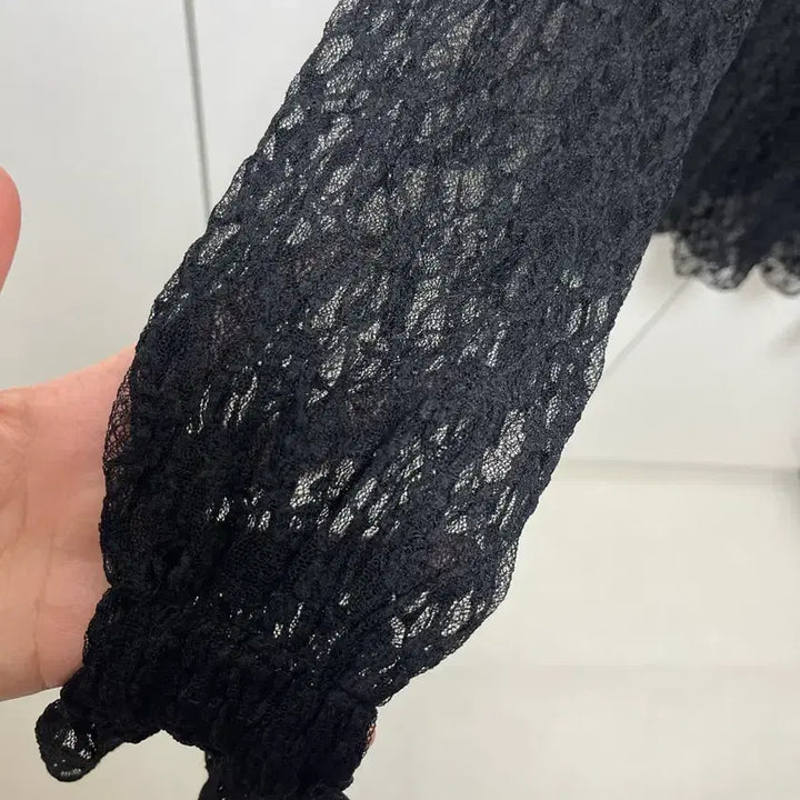 [BUNJANG] Sheer Lace Inner T-Shirt / [빠른배송] 시스루 레이스 이너티/레이어드 추천