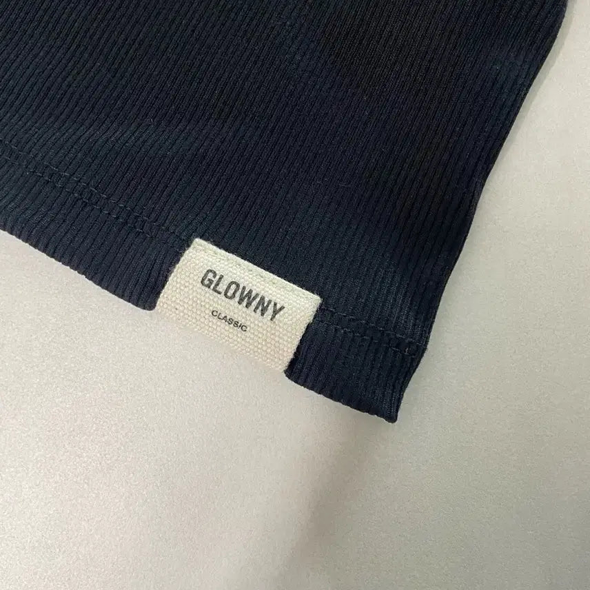 [BUNJANG] GLOWNY Black Ribbed Long Sleeve T-Shirt / GLOWNY 글로니 블랙 골지 긴팔 티셔츠