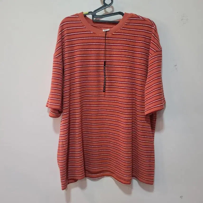[SOLD OUT] PARTIMENTO 오렌지 스트라이프 반팔 L 새상품