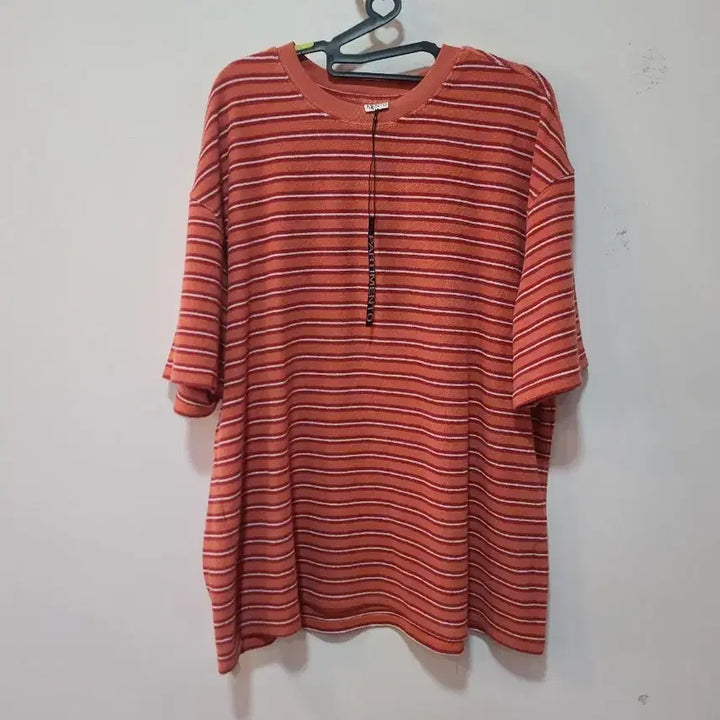 [SOLD OUT] PARTIMENTO 오렌지 스트라이프 반팔 L 새상품