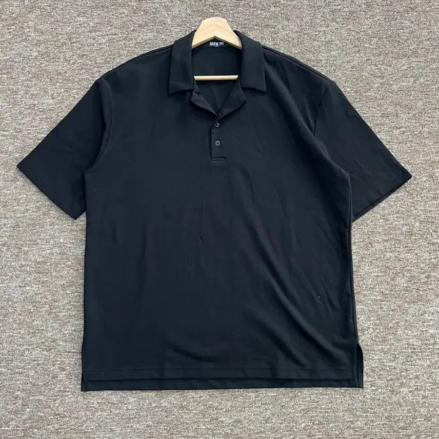 [BUNJANG] Drawfit Black Short Sleeve Polo Shirt L / 드로우핏 블랙 반팔 카라티 L