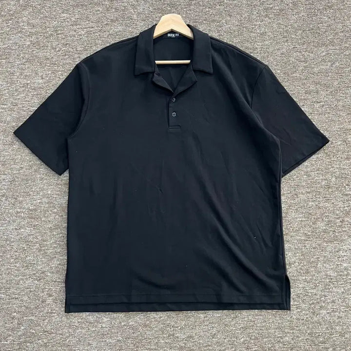[BUNJANG] Drawfit Black Short Sleeve Polo Shirt L / 드로우핏 블랙 반팔 카라티 L