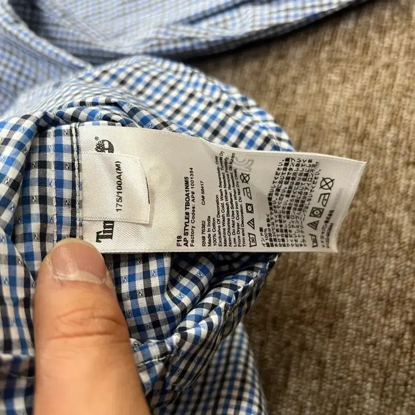 [BUNJANG] Timberland Check Slim Fit Shirt M / 팀버랜드 체크 슬림핏 셔츠 M