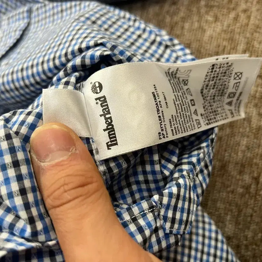 [BUNJANG] Timberland Check Slim Fit Shirt M / 팀버랜드 체크 슬림핏 셔츠 M