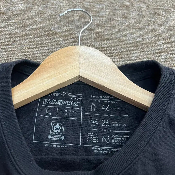 [BUNJANG] Patagonia Black T-Shirt (L Size) / 파타고니아 블랙 반팔티 L사이즈