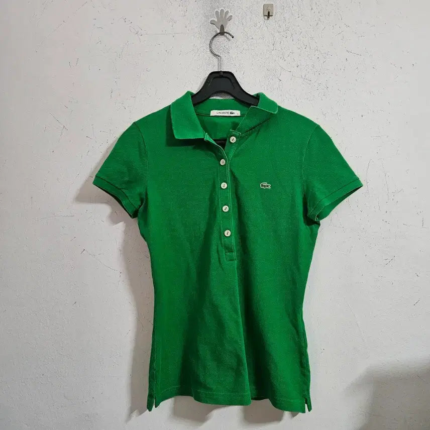 [SOLD OUT] 라코스테 여성용 반팔 카라티 그린
