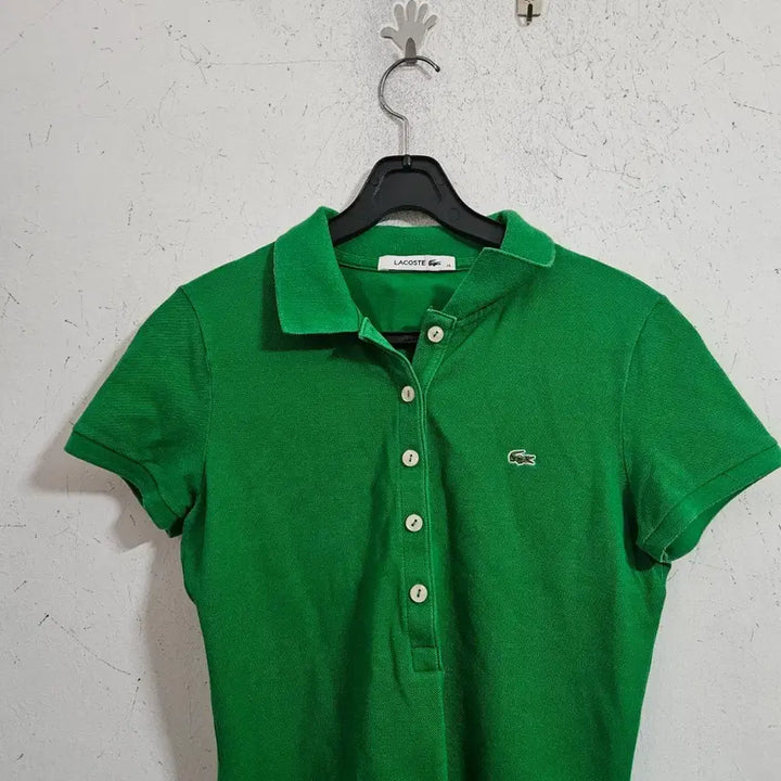 [SOLD OUT] 라코스테 여성용 반팔 카라티 그린