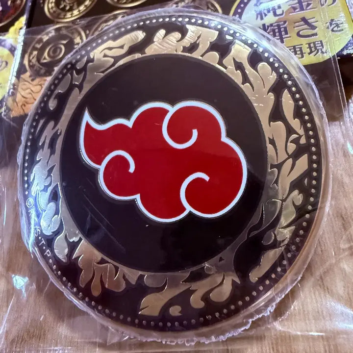 [SOLD OUT] (비닐 미개봉)나루토 금속 뱃지 (아카츠키/나뭇잎)