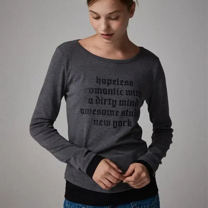 [BUNJANG] Awesome Studio Layered Long Sleeve T-Shirt Charcoal / 무신사 어썸스튜디오 레이어드 긴팔 티셔츠 챠콜 스컬프터 레이브 애즈온