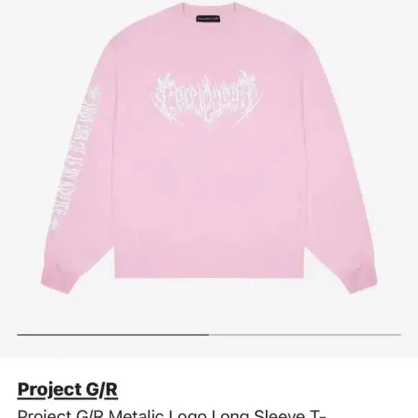 [BUNJANG] Projectgr Metallic Logo Long Sleeve 2 / 프로젝트gr  메탈릭 로고 롱슬리브 2