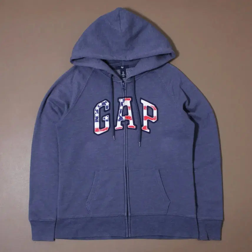 [BUNJANG] GAP Navy Flag Zip-Up Hoodie / GAP 갭 성조기 네이비 후드집업