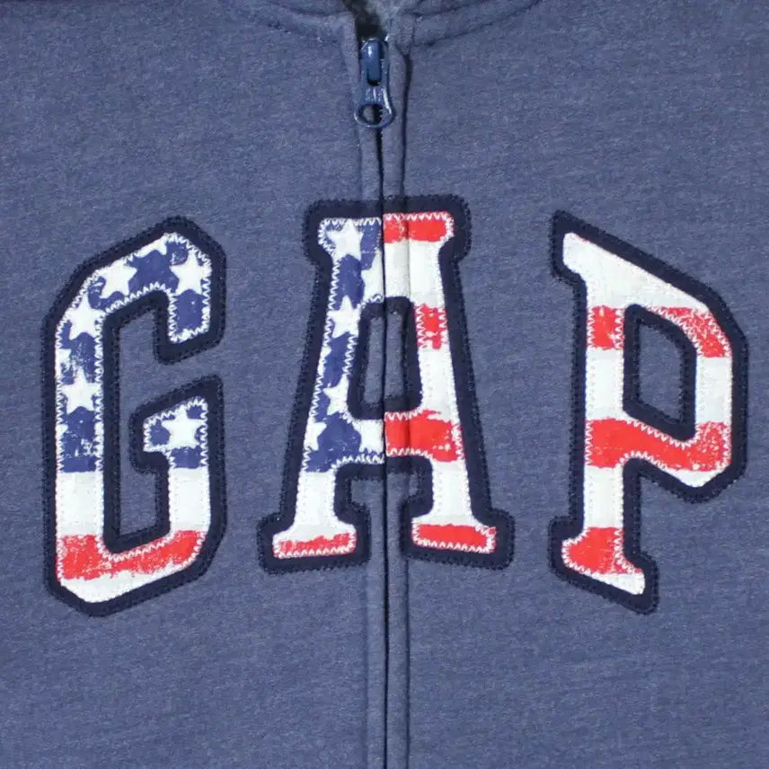 [BUNJANG] GAP Navy Flag Zip-Up Hoodie / GAP 갭 성조기 네이비 후드집업