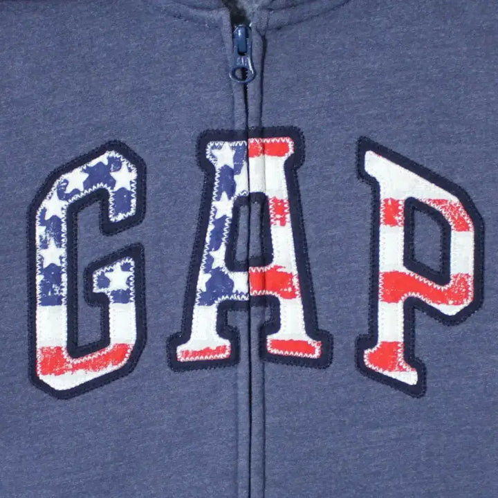 [BUNJANG] GAP Navy Flag Zip-Up Hoodie / GAP 갭 성조기 네이비 후드집업