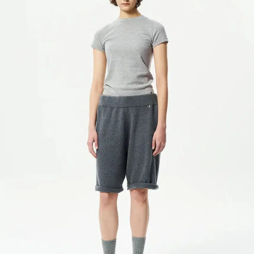 [BUNJANG] EXTREME CASHMERE LAUFEN Knit Shorts / 익스트림 캐시미어 LAUFEN 니트 숏츠 반바지 WAVE컬러