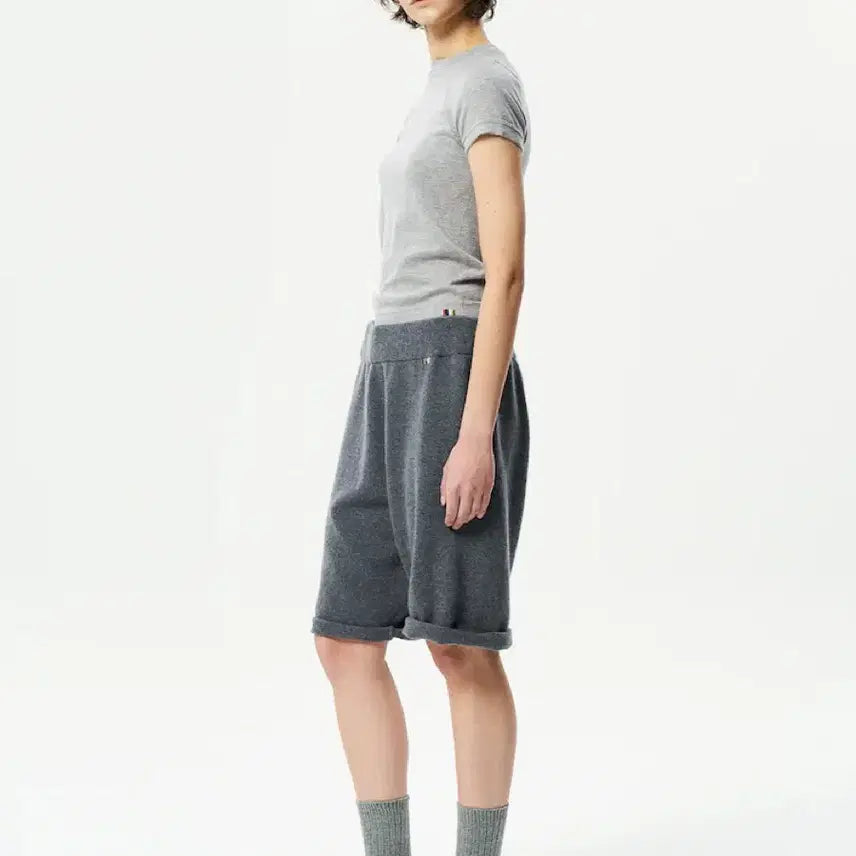 [BUNJANG] EXTREME CASHMERE LAUFEN Knit Shorts / 익스트림 캐시미어 LAUFEN 니트 숏츠 반바지 WAVE컬러