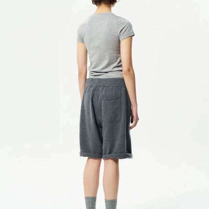 [BUNJANG] EXTREME CASHMERE LAUFEN Knit Shorts / 익스트림 캐시미어 LAUFEN 니트 숏츠 반바지 WAVE컬러