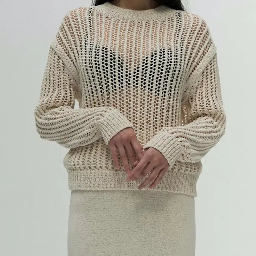 [BUNJANG] AMOMENTO Crochet Pullover / 아모멘토 크로셰 풀오버 amomento crochet pullover