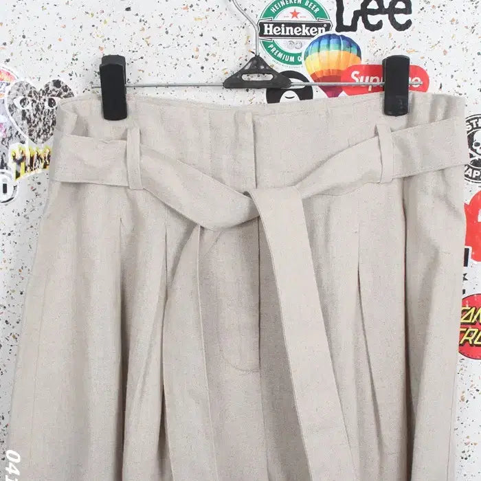 [BUNJANG] Zara Basic Linen Tie-Waist Shorts Women&