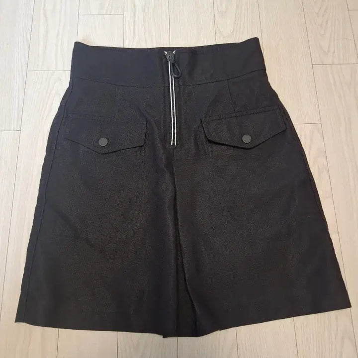 [BUNJANG] Sandro Zipper Detail Midi Skirt / 산드로 지퍼 미디 스커트