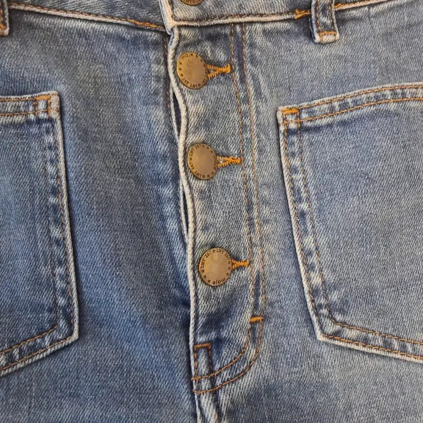 [BUNJANG] Maje Button-Up Denim Jeans / 마쥬 버튼업 데님 청바지