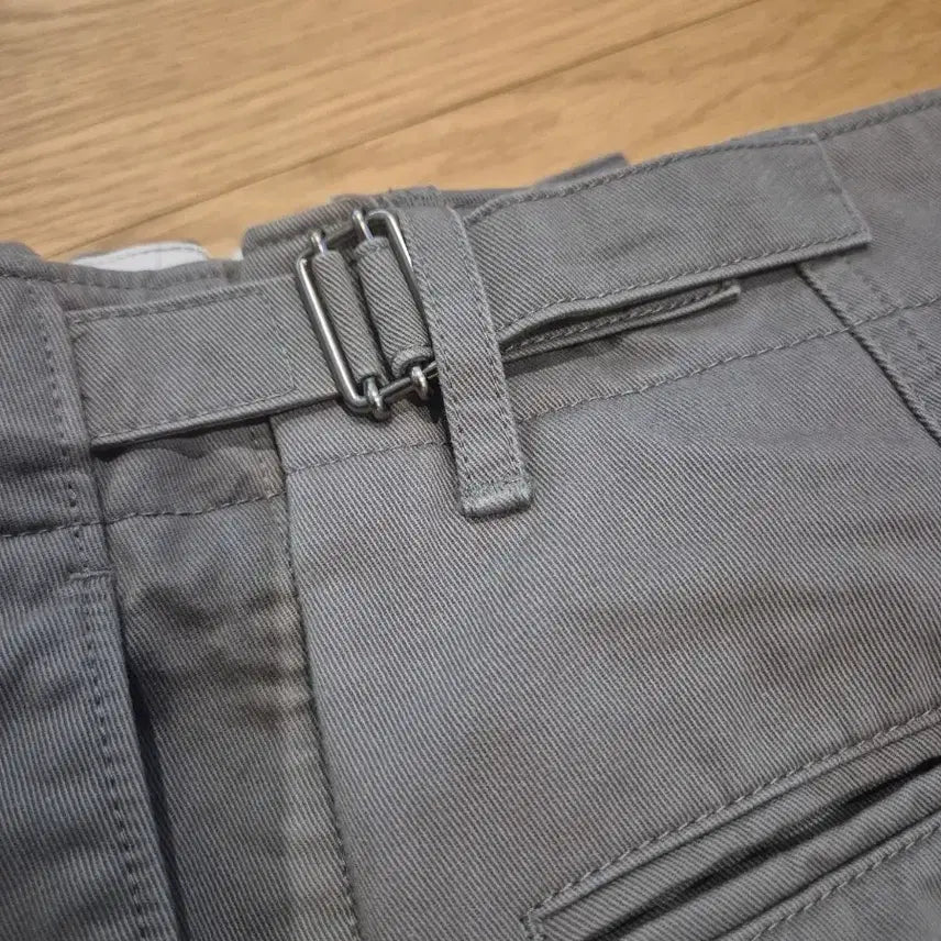 [BUNJANG] In The Raw Wide Officer Chino Pants Olive Gray (Size 2) / 인더로우 와이드 오피서 치노팬츠 올리브 그레이  2.