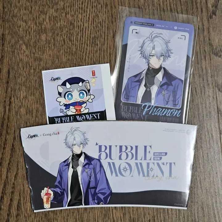 [SOLD OUT] 붕괴 스타레일 공차 콜라보 파이논 컵홀더 포토카드 스티커
