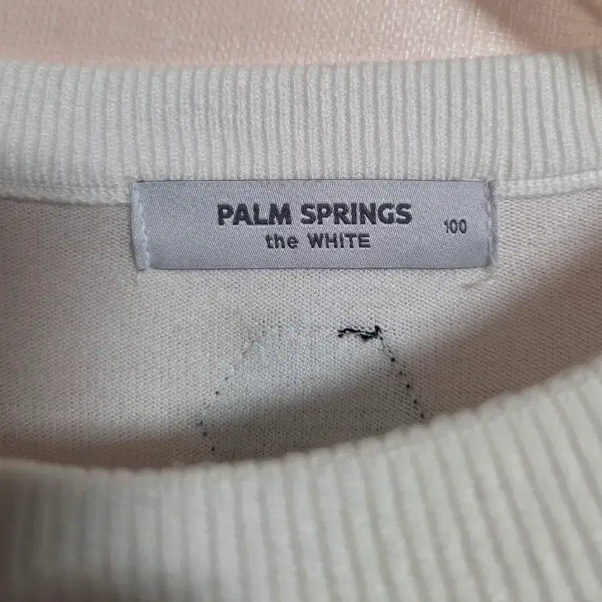 [BUNJANG] Palm Springs Color Block Knit Sweater / 팜스프링스 화이트/블랙 배색 니트