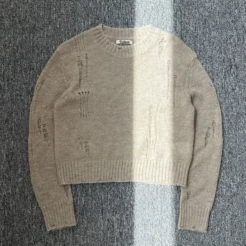 [BUNJANG] Pallet Beige Damage Grunge Knit / 팔렛 베이지 데미지 그런지 니트