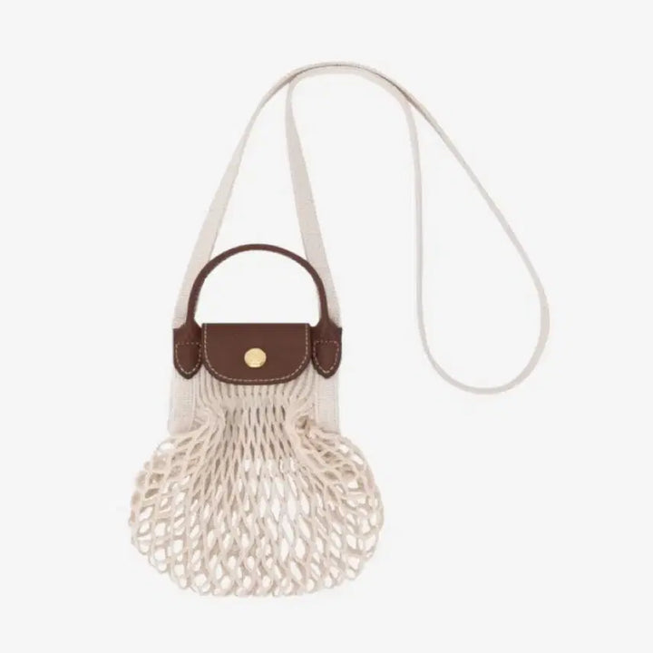 [BUNJANG] Longchamp Le Pliage Filet Bag Net Bag XS Ecru / [새상품] 롱샴 르 플리아쥬 필렛백 네트백 XS