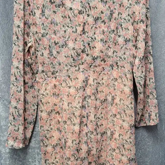 [BUNJANG] WAVE Flower Shirring One-Piece Dress / WAVE 플라워 셔링 원피스