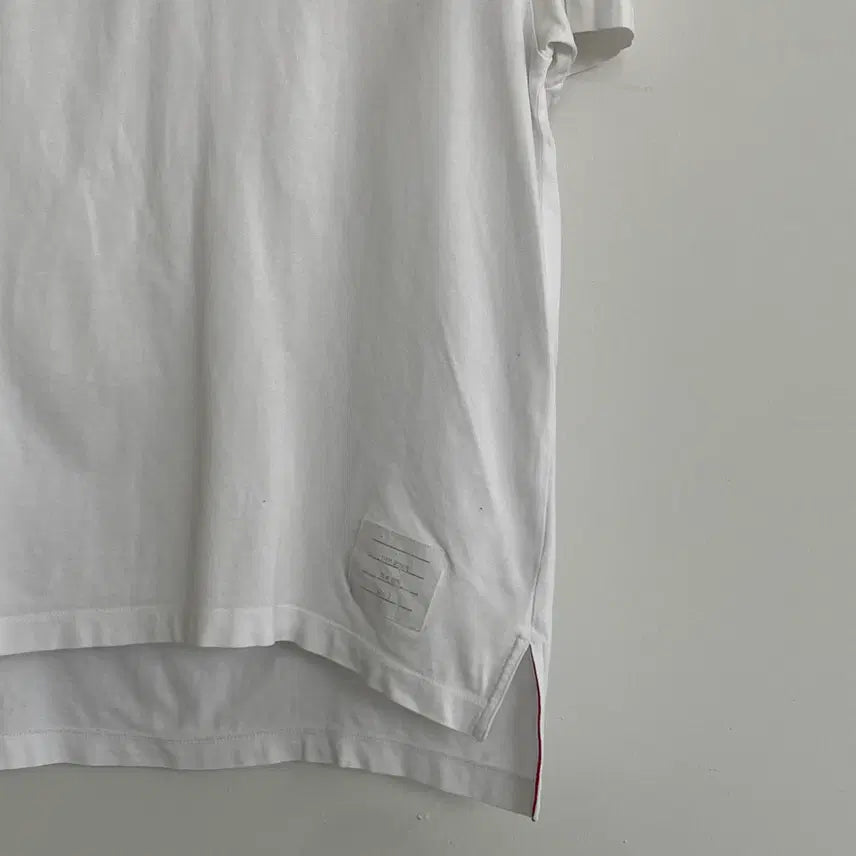 [BUNJANG] Thom Browne Jersey Relaxed Side Slit White T-Shirt / 톰브라운 3,100 저지 릴렉스드 사이드 슬릿 화이트 반팔 티셔츠