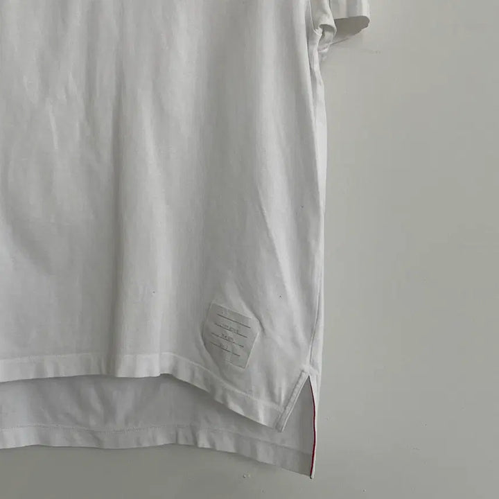 [BUNJANG] Thom Browne Jersey Relaxed Side Slit White T-Shirt / 톰브라운 3,100 저지 릴렉스드 사이드 슬릿 화이트 반팔 티셔츠