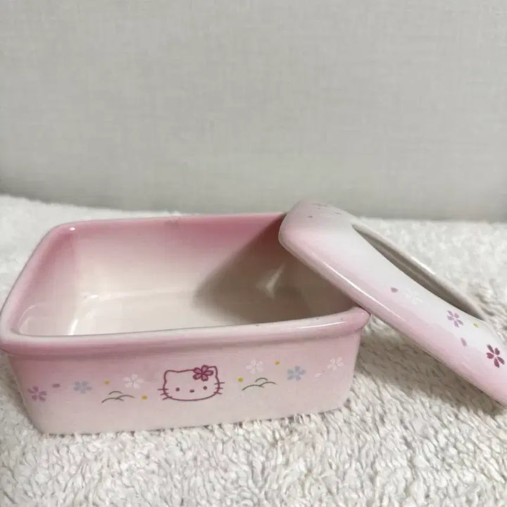 [BUNJANG] Vintage Hello Kitty Ceramic Soap Case Holder / 고전키티 도자기 비누 케이스 보관함 용기