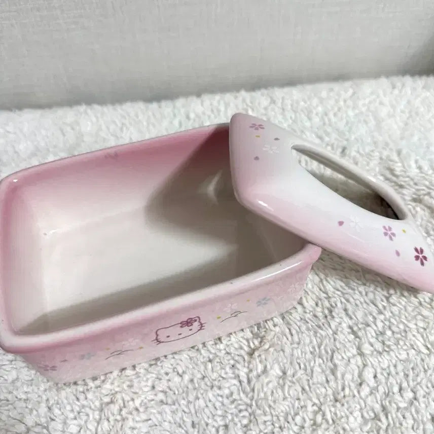 [BUNJANG] Vintage Hello Kitty Ceramic Soap Case Holder / 고전키티 도자기 비누 케이스 보관함 용기