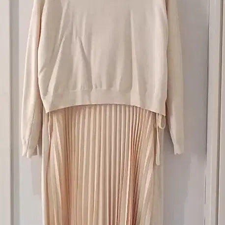 [BUNJANG] The Cashmere Blend Knit Pleats Dress / 한섬 더캐시미어 모 캐시미어 혼방니트 플리츠 원피스