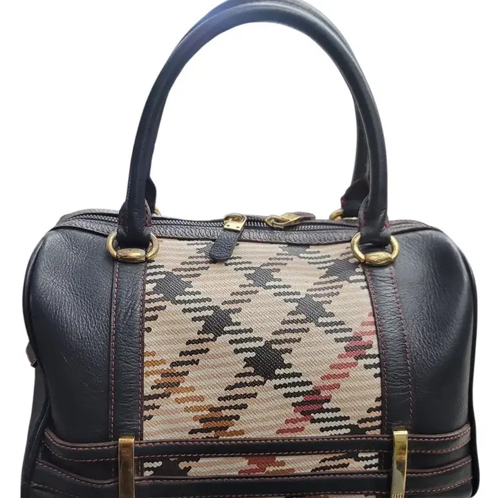 [BUNJANG] Daks Check Boston Tote Bag / 닥스 체크 보스턴백 토트백