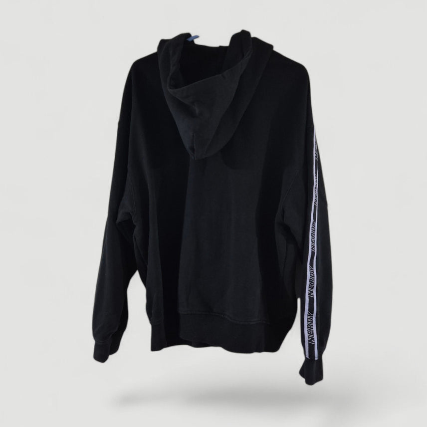 [BUNJANG] Nerdy Side Line Logo Oversized Hoodie Zip-up / 널디 사이드라인 로고 오버핏 후드집업