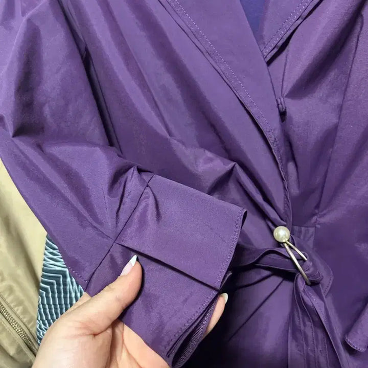 [BUNJANG] Mine Purple Wrap Dress / 한섬 마인 퍼플 랩 원피스 44,55