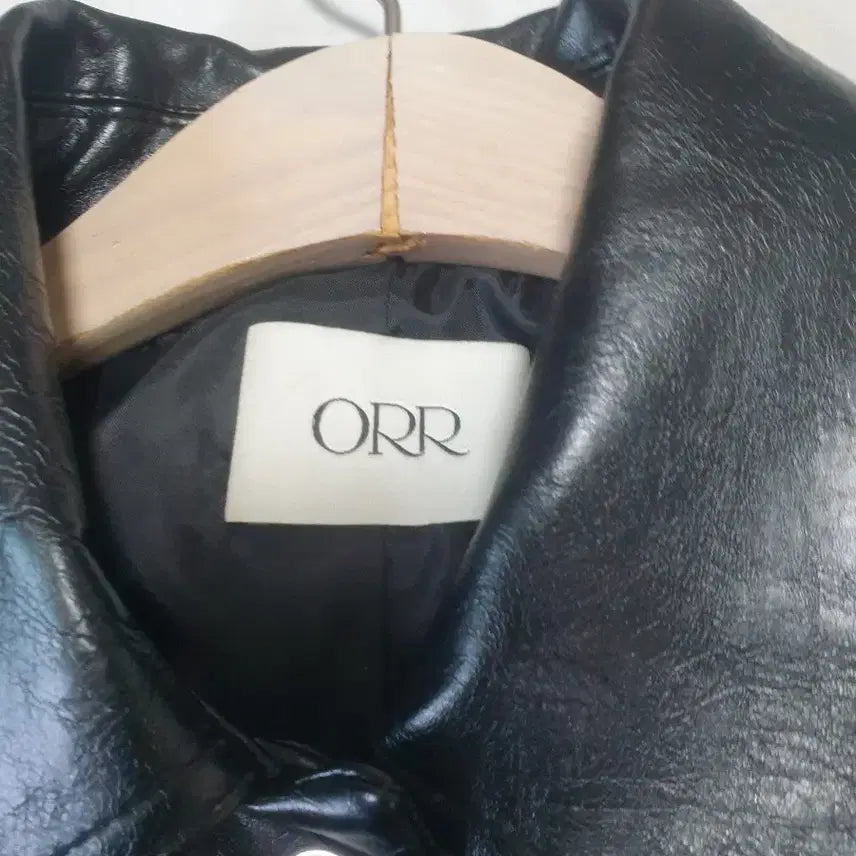 [BUNJANG] ORR Black Vegan Leather Trucker Jacket / 오르 블랙 비건레더 트러커 자켓