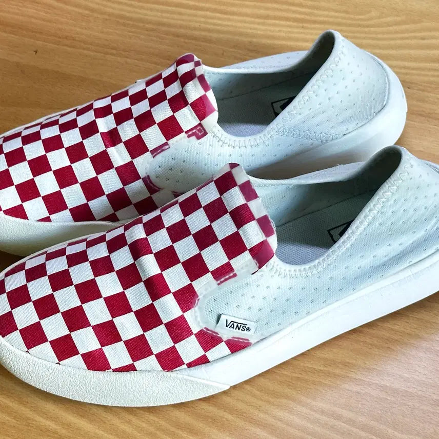 [BUNJANG] Vans ComfyCush One Racing Red Checkerboard Slip-On Mules / 반스 컴피쿠시 원 레드 체커보드 (2-Way 슬립온/뮬)