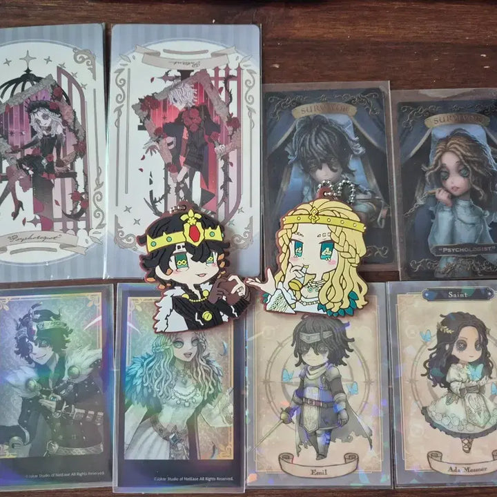 [BUNJANG] Identity V Psychologist Patient Bundle Set / 제5인격 심리학자 환자 포토카드 러버스트랩 키링 일괄 판매